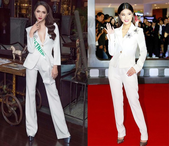 Chọn bộ suit trắng khác biệt hoàn toàn với dàn thí sinh của Hoa hậu chuyển giới nhưng phong cách của Hương Giang lại khá quen mặt tại showbiz Việt  - Ảnh 9.