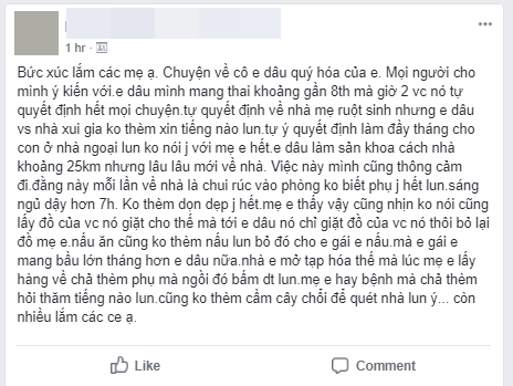 Tranh cãi việc chị chồng chê trách em dâu bầu 8 tháng lười dọn dẹp: Về đến nhà là rúc vào phòng, sáng ngủ đến 7 giờ - Ảnh 1.