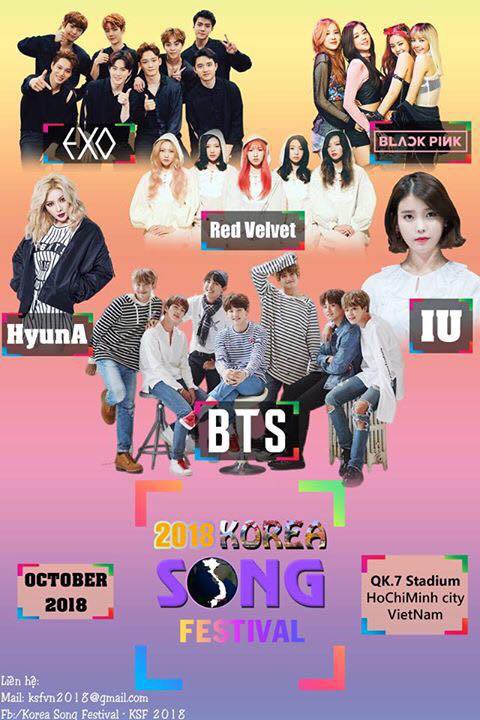 Fan nghi ngờ tin Black Pink, BTS, EXO, Red Velvet về Việt Nam biểu diễn vì poster chương trình trông rẻ tiền - Ảnh 1.