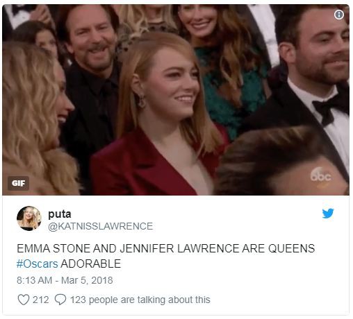 Đã là bạn thân, thì đến lễ trao giải Oscar cũng chẳng ngại chọc quê nhau như Jennifer Lawrence và Emma Stone - Ảnh 3.