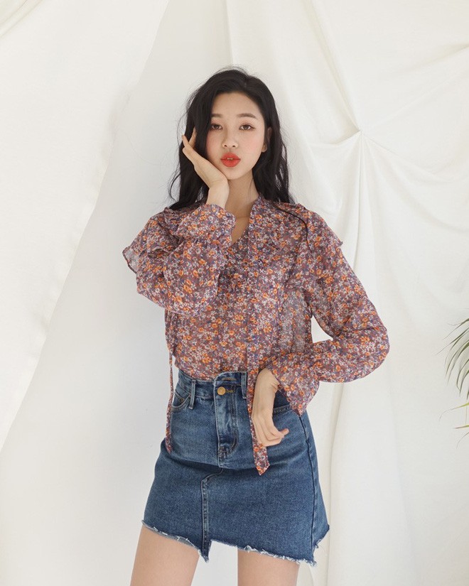 Mua Chân váy jean dài xẻ trước cạp khóa giữa vải bò chân váy midi denim  Ulzzang thời trang Banamo Fashion 562  Tiki