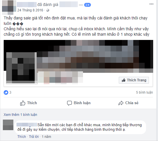 Bị đ&aacute;nh gi&aacute; 1 sao v&igrave; phục vụ thiếu chuy&ecirc;n nghiệp, chủ shop nổi tiếng đ&aacute;p trả như chửi v&agrave;o mặt kh&aacute;ch h&agrave;ng - Ảnh 4.