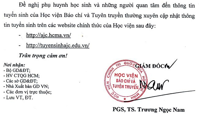 Cuốn Những điều cần biết về tuyển sinh ĐH-CĐ 2018 đăng thiếu thông tin các ngành đào tạo của HV Báo chí và tuyên truyền - Ảnh 5.