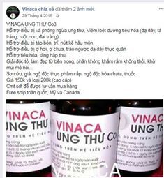 Vụ thuốc ung thư làm bằng tro than: Tự quảng cáo là thuốc chữa ung thư số 1 thế giới, Sở chưa nhận được hồ sơ về sản xuất thực phẩm chức năng của Vinaca - Ảnh 1.