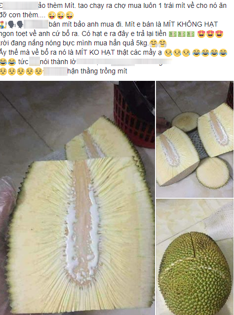 Vì cuộc đời là những dối lừa: Anh chàng đi mua mít chiều bạn gái, tưởng mua được mít không hạt giá hời ai ngờ toàn xơ - Ảnh 1. Vì cuộc đời là những dối lừa: Anh chàng đi mua mít chiều bạn gái, tưởng mua được mít không hạt giá hời ai ngờ toàn xơ - Ảnh 1.