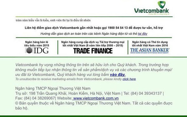 Vietcombank: Website không bị hack, 2 câu Kiều chế xuất hiện do sơ suất kỹ thuật - Ảnh 1.