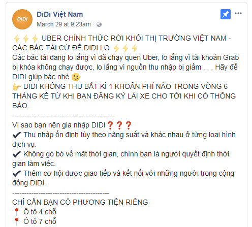 Ứng dụng Didi nh&aacute;i vua gọi xe Trung Quốc tiếp tục xuất hiện tại Việt Nam, chi&ecirc;u mộ t&agrave;i xế cũ của Uber - Ảnh 3.