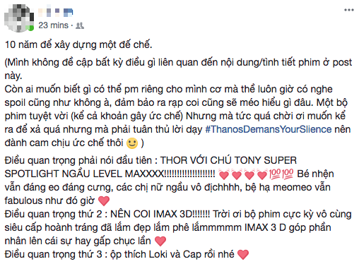 Vất vả n&eacute; spoilers, fan Marvel Việt van n&agrave;i giữ k&iacute;n t&igrave;nh tiết Avengers: Infinity War tr&ecirc;n mạng x&atilde; hội - Ảnh 25.