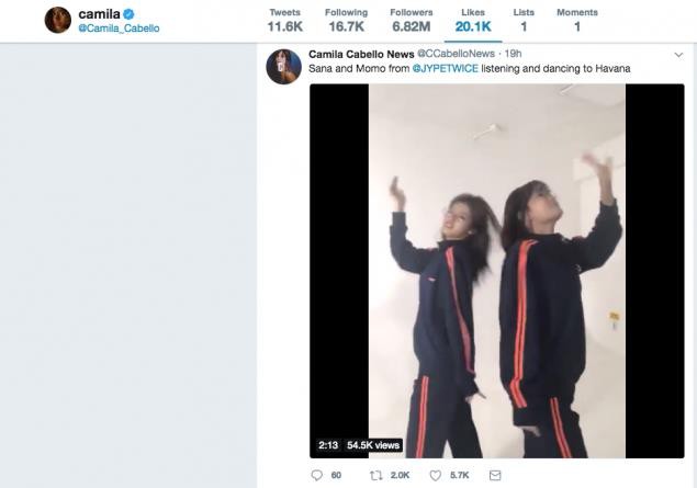 Cover Havana cho vui, Sana và Momo được Camila Cabello bấm thích liền tay - Ảnh 1.