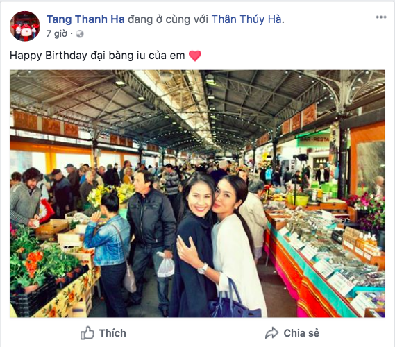 Hà Tăng gửi lời chúc mừng sinh nhật đại bàng Thân Thúy Hà trong hội bạn thân thiết đã 10 năm - Ảnh 1.