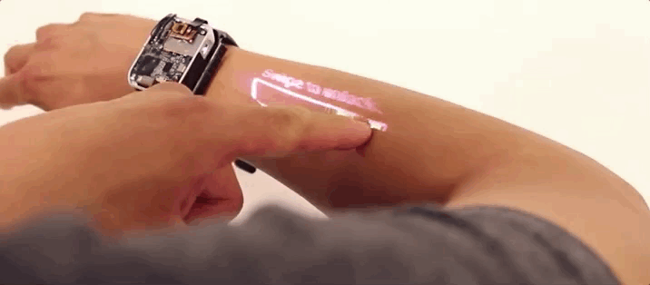 Smartwatch không cần màn hình, quẹt cảm ứng luôn ngay trên cổ tay - Ảnh 2.