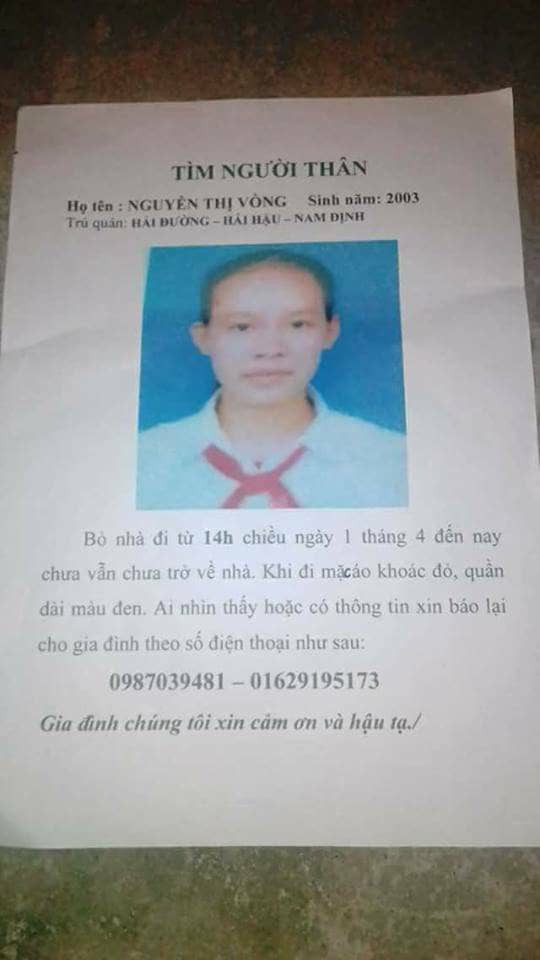 Nam Định: Gia đình hốt hoảng tìm kiếm nữ sinh lớp 9 mất tích bí ẩn cùng người đàn ông lạ mặt - Ảnh 1.