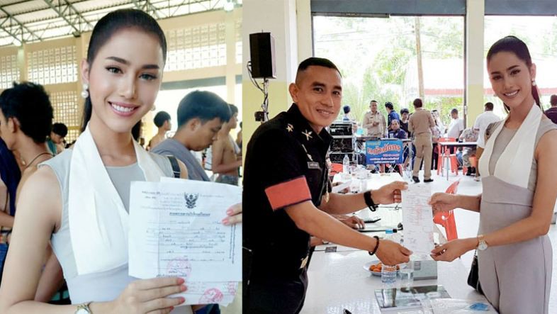 Á hậu và Hoa hậu chuyển giới Thái Lan gây sốt vì quá xinh đẹp khi... đi đăng ký nghĩa vụ quân sự - Ảnh 3. Á hậu và Hoa hậu chuyển giới Thái Lan gây sốt vì quá xinh đẹp khi... đi đăng ký nghĩa vụ quân sự - Ảnh 3.