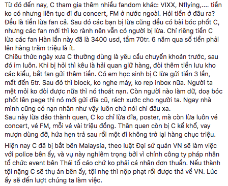 Nghi vấn người Việt bị bắt giữ tại Malaysia vì lừa đảo tiền vé của hàng loạt fan Hàn - Ảnh 2.