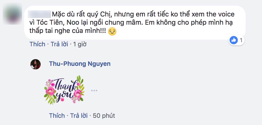 Dân mạng chê bai 2 HLV “The Voice” Noo Phước Thịnh và Tóc Tiên, TK của Thu Phương gửi lời cảm ơn - 1