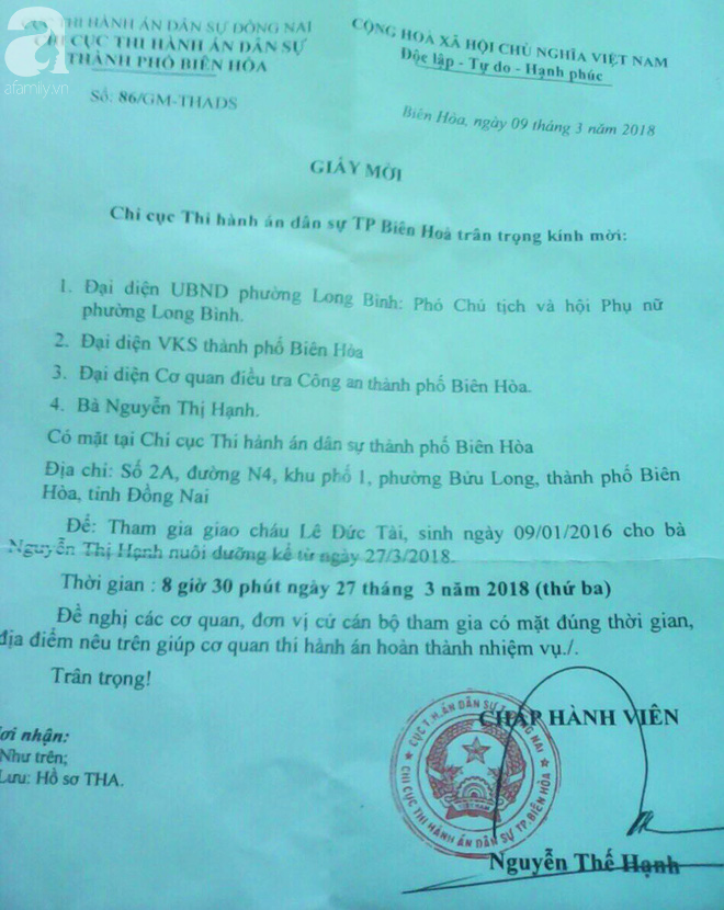 Bị bố mẹ chồng đuổi không cho lại gần con trai, người mẹ trẻ gửi đơn cầu cứu suốt 2 năm mới được đón con về  - Ảnh 2.