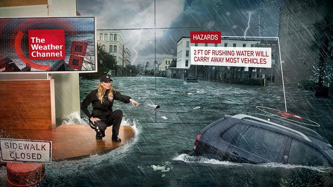 K&ecirc;nh Weather Channel mang cả c&ocirc;ng nghệ thực tế ảo v&agrave;o bản tin thời tiết để m&ocirc; phỏng thảm họa th&ecirc;m sinh động - Ảnh 1.