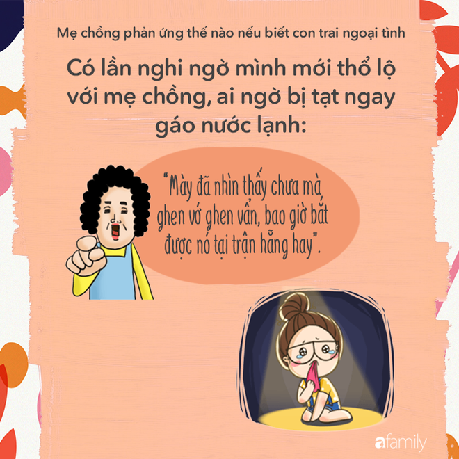 Khi hay tin con trai ngoại tình, thử đoán xem các bà mẹ chồng phản ứng như thế nào? - Ảnh 6.