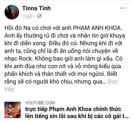 Giữa phát ngôn tranh cãi của Phạm Anh Khoa, Tina Tình lên tiếng: Anh ấy chỉ là quậy phá, không có ý xấu - Ảnh 1.