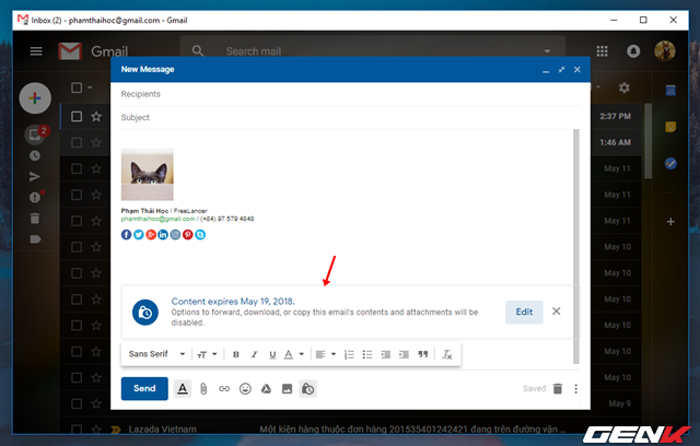 Đã có tính năng gửi email bí mật trong Gmail, và đây là cách sử dụng - Ảnh 8.