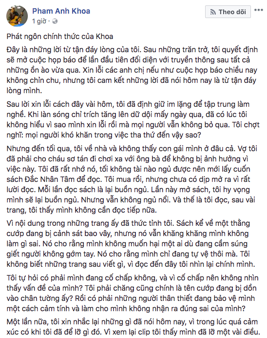 Phạm Anh Khoa: Sau bao nhiêu năm làm nghề, hôm nay, tôi mới học cách làm một người đàn ông - Ảnh 1.