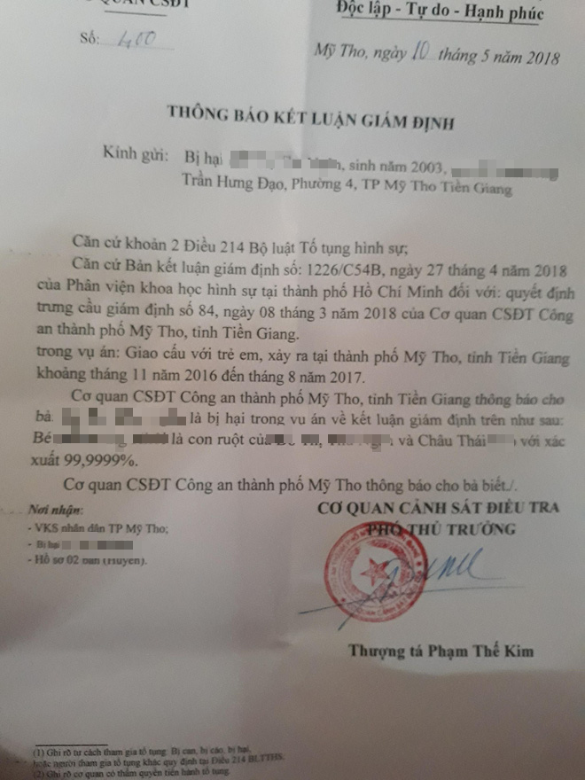 Vụ bé gái 13 tuổi bị xâm hại và sinh con: Kết quả giám định ADN cho thấy gã đàn ông có vợ con là cha của đứa trẻ - Ảnh 2.