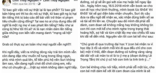 CA Tây Hồ: Tài xế Grab quấy rối tình dục bé gái 9 tuổi chưa đến mức xử lý hình sự - Ảnh 2.