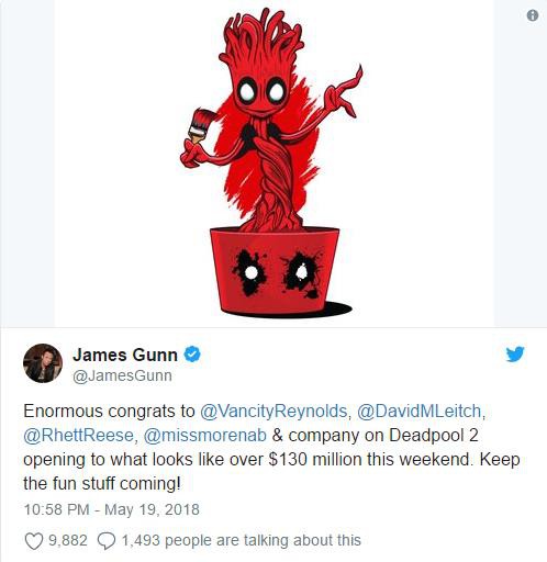 Bé Groot được diện xiêm y đỏ choét chúc mừng thành công của bựa nhân Deadpool 2 - Ảnh 3.