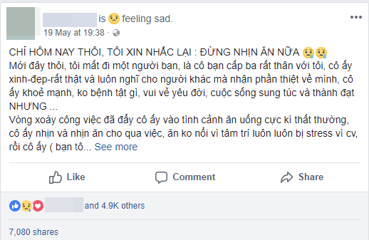 Đừng nhịn ăn nữa - Lời cảnh tỉnh của một cô gái mất đi người bạn thân vì căn bệnh ung thư dạ dày - Ảnh 1.