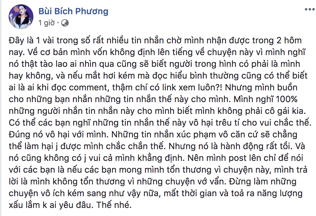 Bị khủng bố tin nhắn vì giống một diễn viên đóng phim người lớn, Bích Phương mạnh mẽ đáp trả! - Ảnh 1.