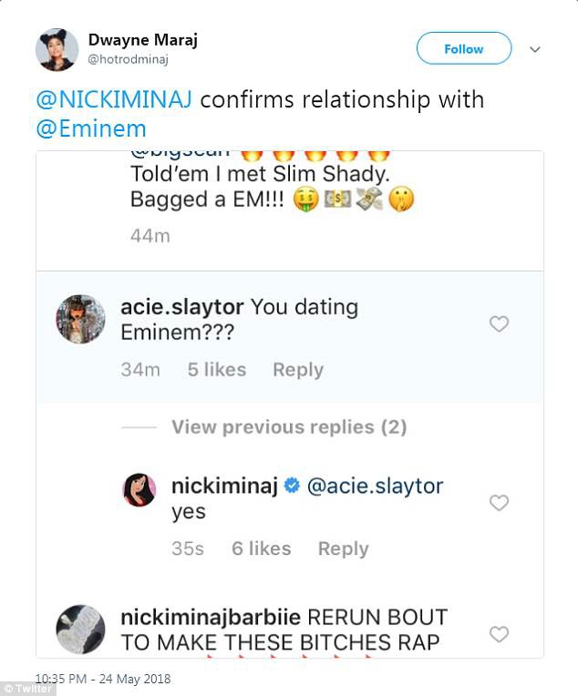 Nicki Minaj đính chính lại sự thật về chuyện hẹn hò với Eminem - Ảnh 1.