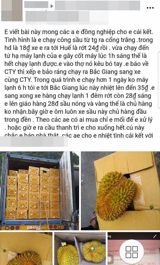 Bỏ tiền giải cứu 17 tấn sầu riêng giữa trưa hè Hà Nội, người mua thất vọng với chất lượng thực tế: Tài xế lên tiếng - Ảnh 1.