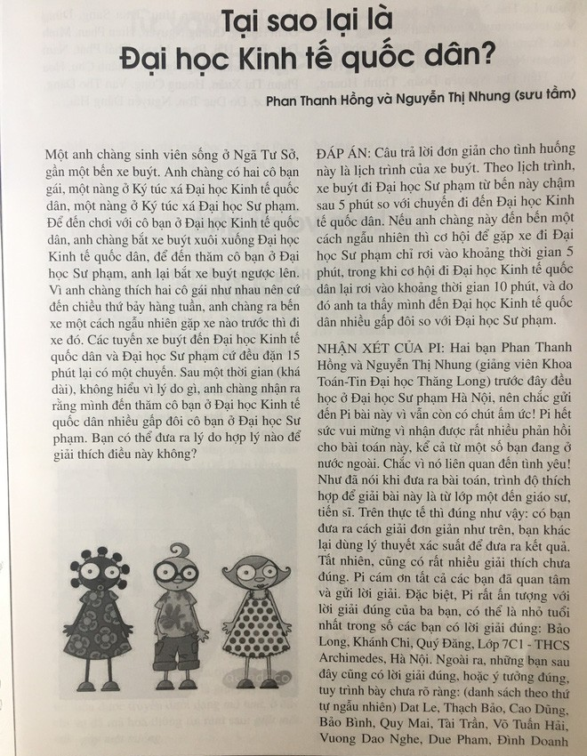 Bài toán kỳ lạ về chàng sinh viên có 2 cô bạn gái trên tạp chí của giáo sư Ngô Bảo Châu khiến dân mạng lú lẫn - Ảnh 3.
