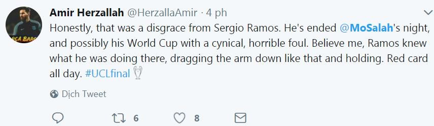 Tình huống Ramos bẻ vai Salah như võ sĩ MMA khiến fan phẫn nộ - Ảnh 7.