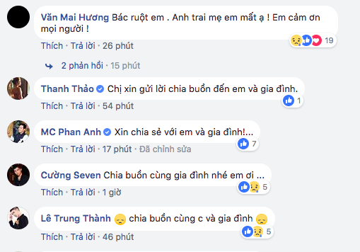 Loạt sao Việt gửi lời chia buồn khi biết tin người thân của Văn Mai Hương qua đời - Ảnh 1.