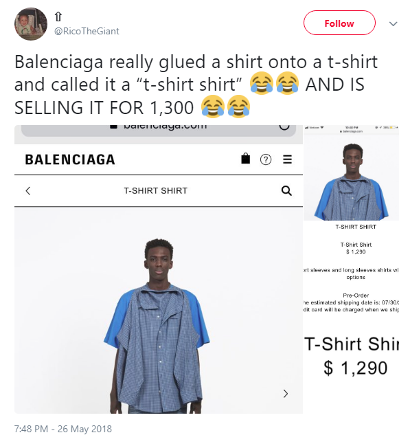 Balenciaga vừa ra chiếc áo sơ mi phông giá gần 30 triệu VNĐ và cư dân mạng được phen cười như được mùa - Ảnh 3.