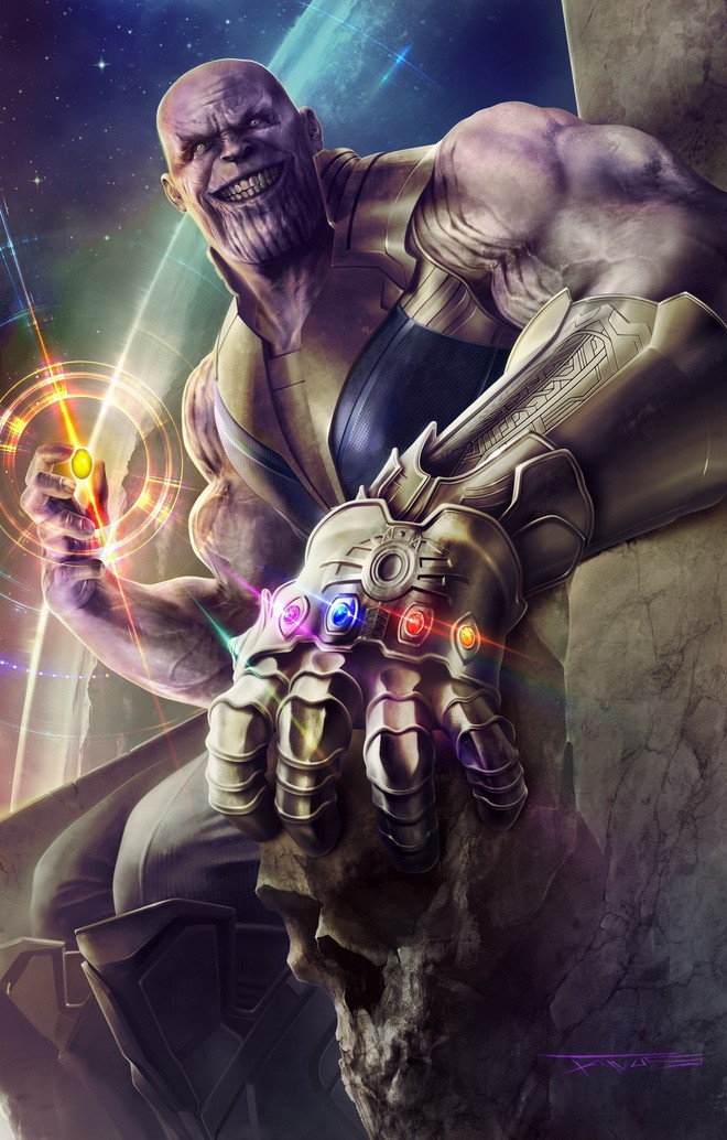 Mô hình ly thuỷ tinh 3D Găng Tay Vô Cực Thanos Infinity War Marvel