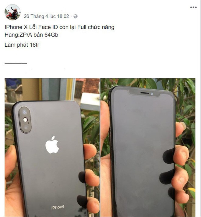Nhiều người dùng Việt rao bán iPhone X bị lỗi FaceID, giá chỉ từ 16 triệu đồng - Ảnh 1.