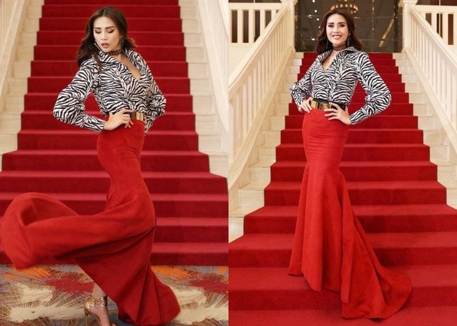 Nh&igrave;n lại loạt trang phục chặt ch&eacute;m của V&otilde; Ho&agrave;ng Yến khi trong vị tr&iacute; cầm c&acirc;n nảy mực ở c&aacute;c cuộc thi - Ảnh 11.