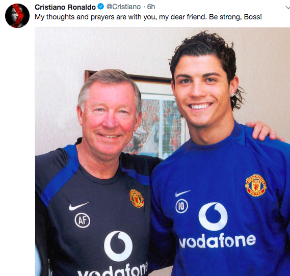 Ronaldo và thế giới bóng đá cùng cầu nguyện cho Sir Alex  - Ảnh 4.