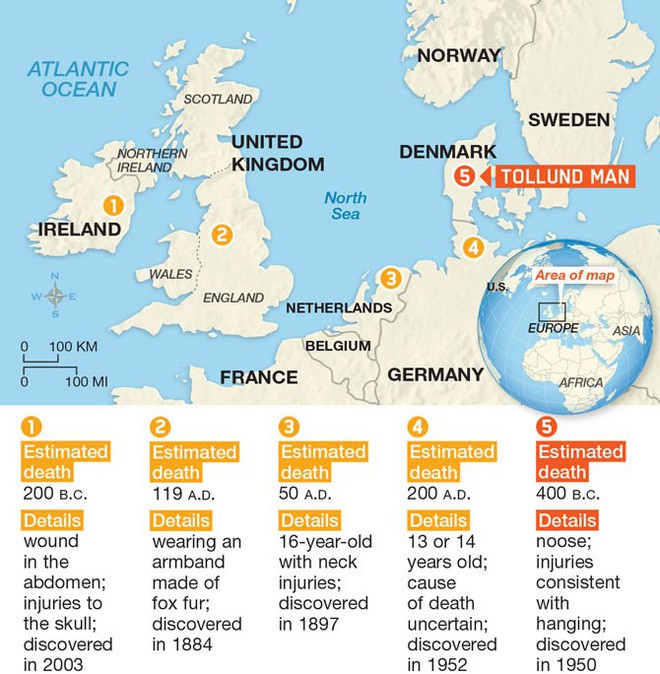  Tollund Man - Bí ẩn xác ướp 2.400 năm tuổi vẫn mỉm cười dù bị treo cổ đến chết - Ảnh 2.