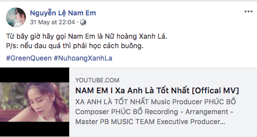 Hết tự xưng Miss thất tình lại đòi làm Nữ hoàng xanh lá, bây giờ chúng ta nên gọi Nam Em là gì? - Ảnh 6.