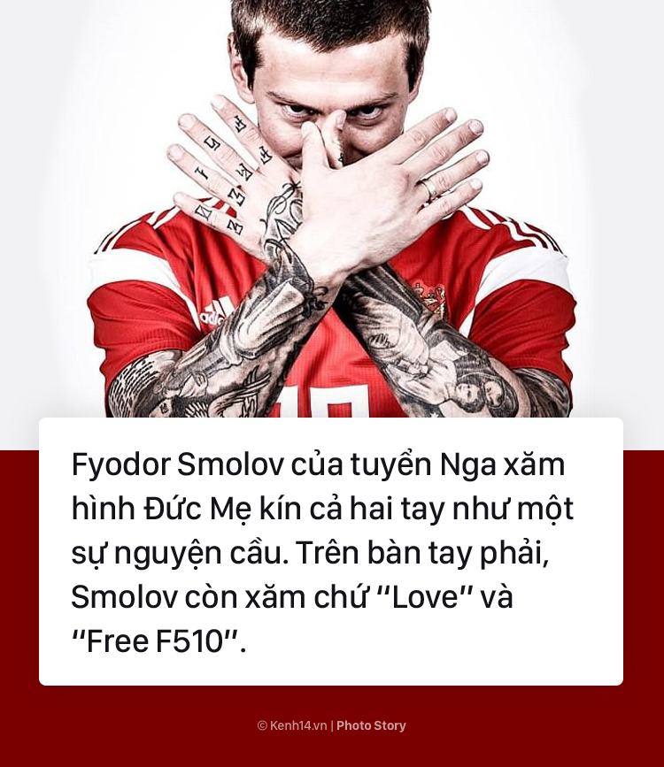 Ý nghĩa đằng sau những hình xăm kín tay của các cầu thủ dự World Cup 2018 - Ảnh 9.