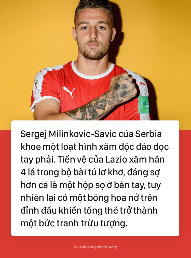 Ý nghĩa đằng sau những hình xăm kín tay của các cầu thủ dự World Cup 2018 - Ảnh 13.