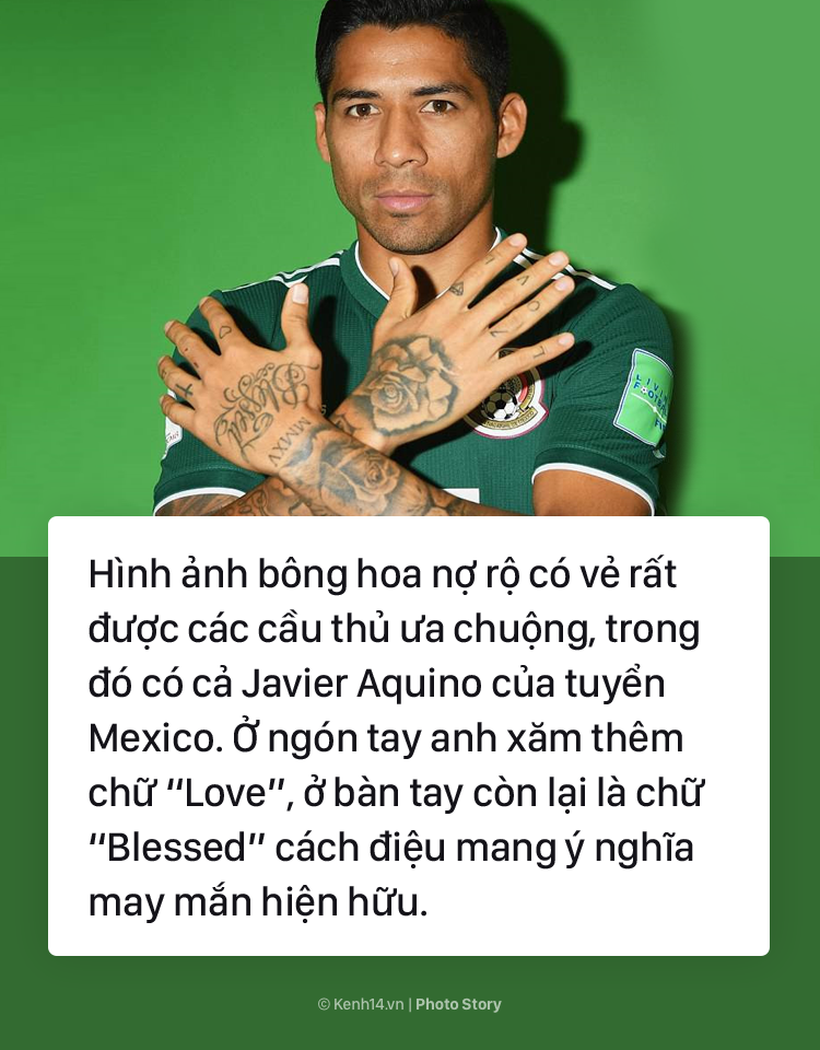 Ý nghĩa đằng sau những hình xăm kín tay của các cầu thủ dự World Cup 2018 - Ảnh 15.