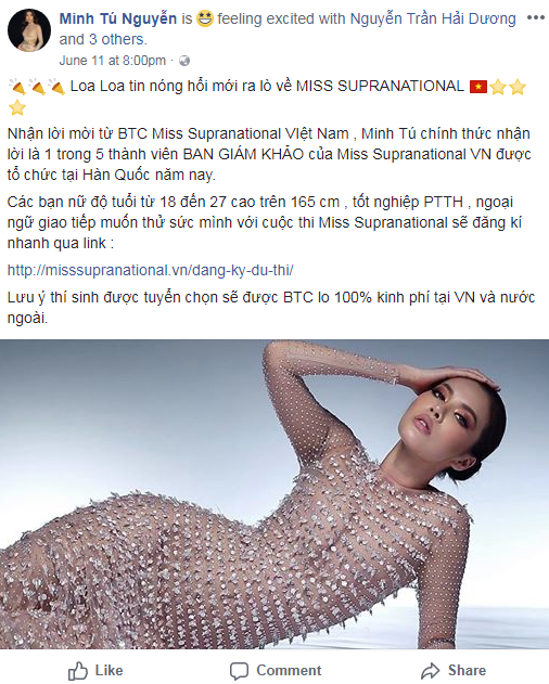 Đây chính là việc đầu tiên Minh Tú làm sau khi nhận lời làm BGK cuộc thi Tìm kiếm Miss Supranational Vietnam 2018 - Ảnh 1.