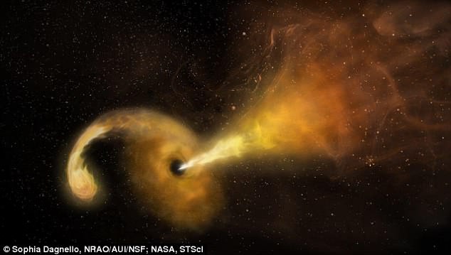 Bắt gặp cảnh tượng siêu hiếm trong vũ trụ: Hố đen siêu khổng lồ đang nuốt chửng một ngôi sao - Ảnh 1.