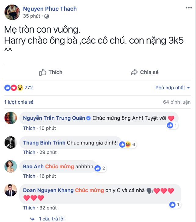 Vợ chồng Only C vừa hạnh phúc đón chào con trai thứ 2 nặng 3,5 kg - Ảnh 1.