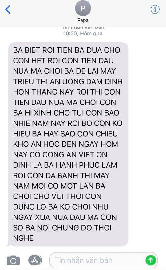 Tin nhắn giữa con gái và người cha từng ham mê banh bóng đến tan nát hạnh phúc gia đình khiến nhiều người xúc động - Ảnh 2.