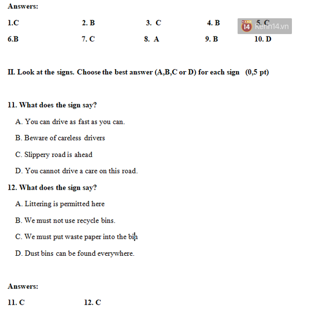 Đề thi và đáp án môn tiếng Anh trong kỳ thi tuyển sinh vào lớp 10 tại TP HCM 2018 - Ảnh 2.